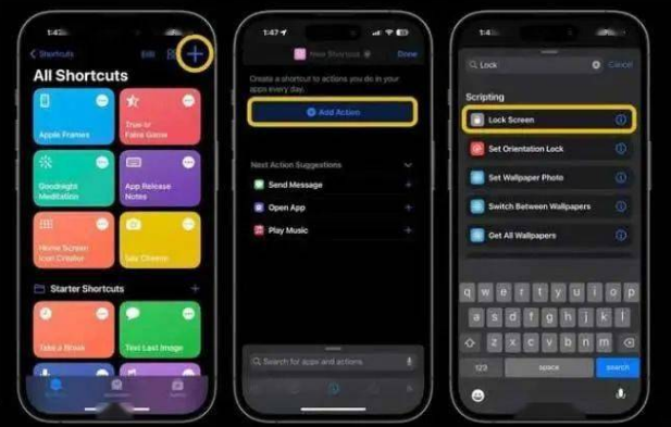 新和苹果14锁屏维修店分享iPhone14升级iOS16.4后如何创建锁屏快捷方式 